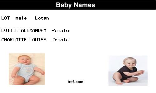 lot baby names